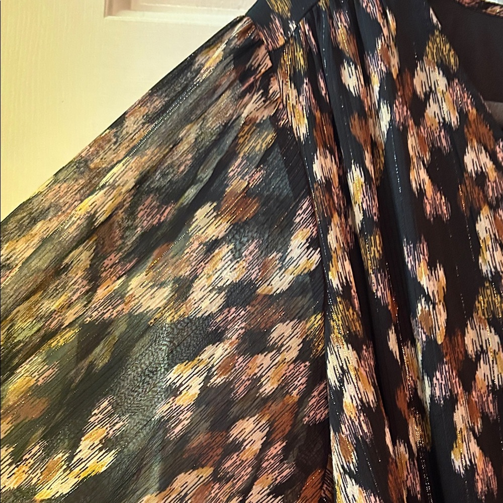 LC Lauren Conrad Black and Brown Long Sleeve Dress - Picture 4 of 9